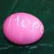 Easter egg with Hope written on it.