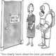 A cartoon of a person in a hazmat suit going into a toxic person's office with a lady coworker saying, "You clearly know about his toxic personality."